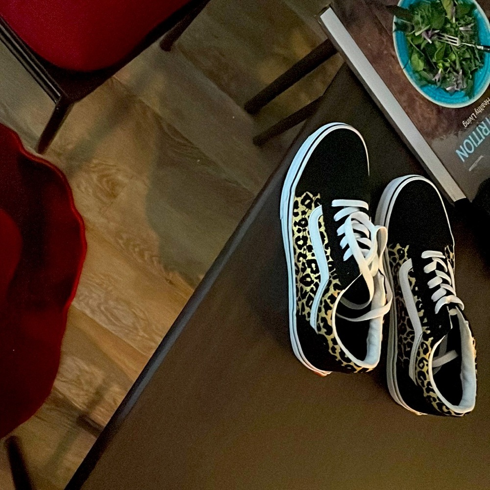 new Snow leopard Vans skate shoes